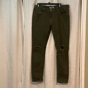 Women’s Levi’s 535 Super Skinny Army green sz 33